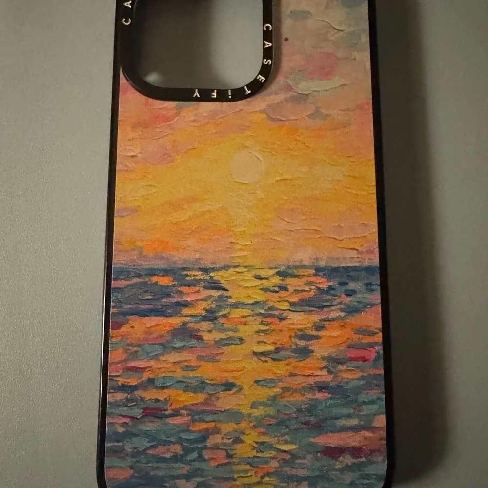Casetify Retro Sticker & Ocean Sunset iPhone Cases - Multi & Orange